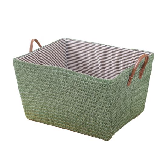 Корзина для хранения Влагостойкая Складная корзина для хранения с двойными ручками Высокая грузоподъемность Контейнер для хранения зелёный 1670₽