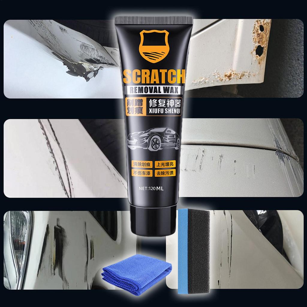 Polishing Wax For Car Polishing Compound For Cars Multi-purpose Wax With Sponge 128ml Wax For Deep Car Paint Scratch Repair