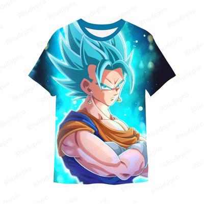 Goku Νέα Μπλουζάκια Dragon Ball 2024 Ανδρικά T-shirt Τοπ Παιδικά Ρούχα Υψηλής Ποιότητας Vegeta Streetwear Μόδα Hip Hop