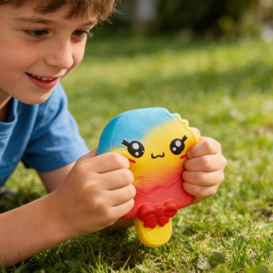 Ice Cream Bar Squeeze Toy Slow-Rising PU Fidget for Stress Relief Cute