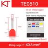 KST TE0508/0510/0512 Two-Wire Tubular Pre-Insulated Purple Copper Cold Crimp Terminal