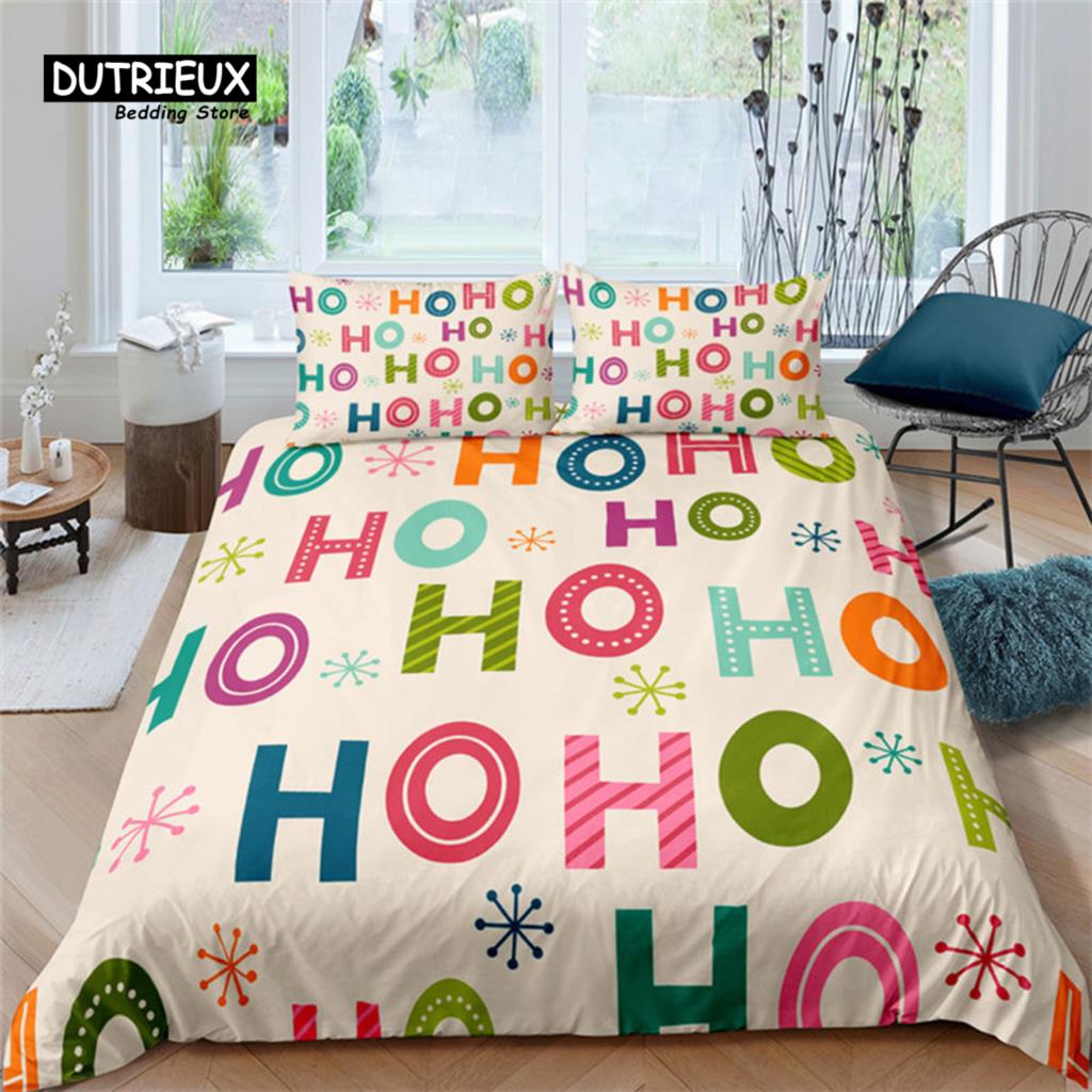 Halloween Bettwäsche Set Cartoon Kürbis Bettbezug Set Mikrofaser Hirsch Geometrischer Druck Bettdeckenbezug mit Kissenbezug Raumdeko