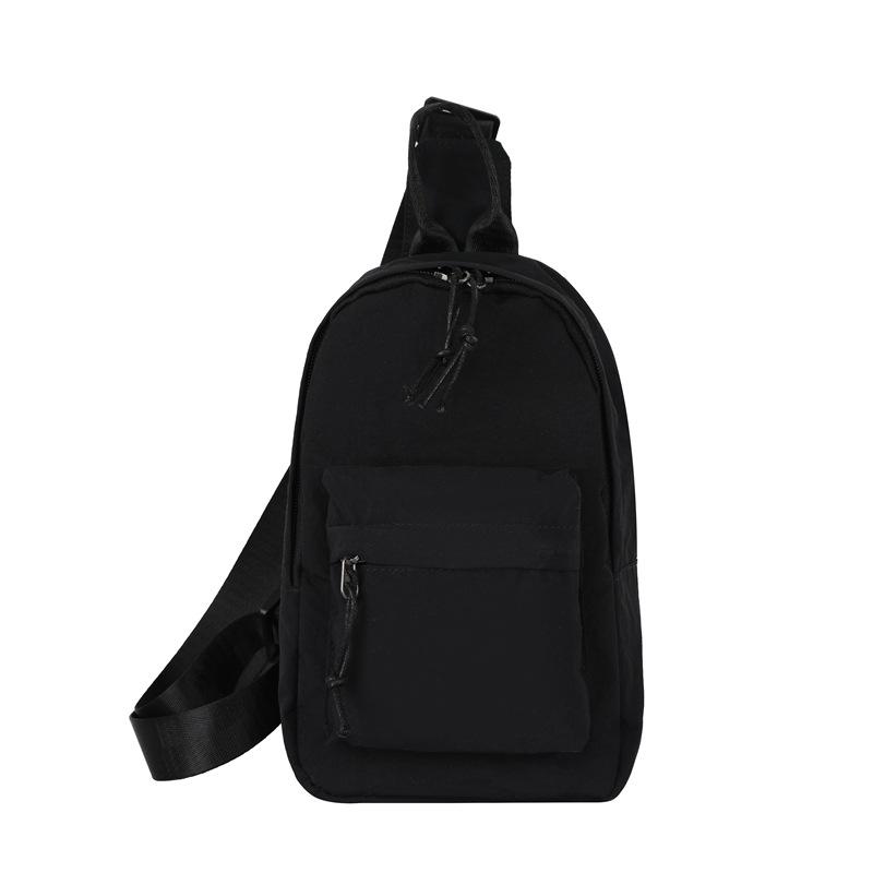 Simple Color Solid Neutral Children Shoulder Bag Chest Bag  For Boys Girls And