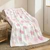 flowers cute Throw Lightweight 240g Flannel Blanket Soft Skin-friendly for Summer Cooling
