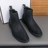 Fashion Brand Business Commuting Casual Leather Boots High-quality Rubber Sole Wear-resistant Chelsea Boots Men's High Top Leather Boots