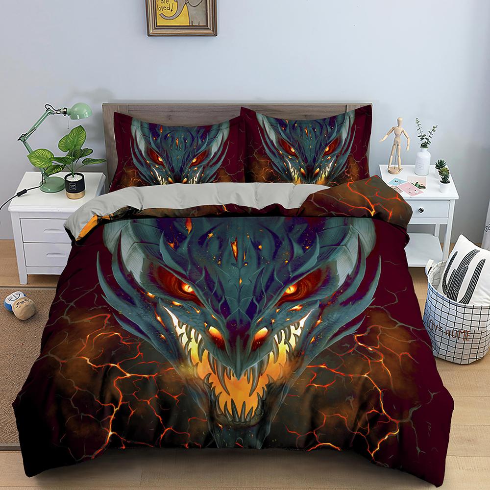 Comforter 3D Tiger King Queen White Black Wild Animal Bedding Set For Kids Teens Adults Wildlife Grey 2/3Pcs Soft