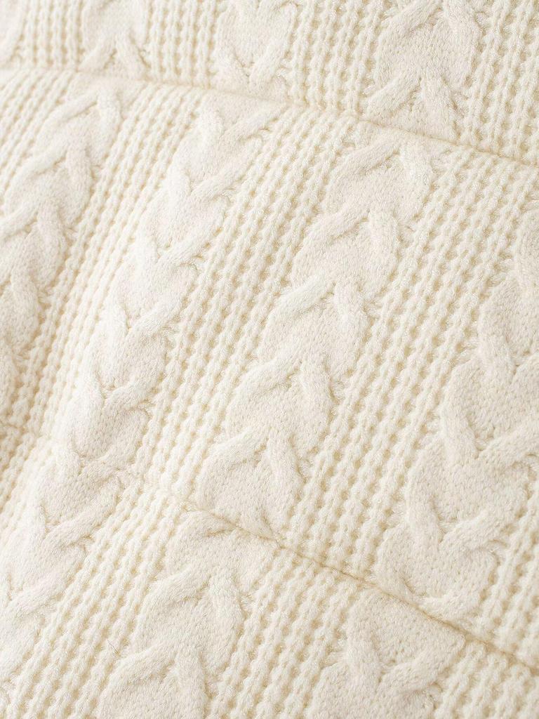 2024 Winter White Knitted Windproof Stand-up Collar Cotton Jacket