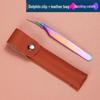 Plated Iridescent Precision Stainless Steel Rose Gold Feather Tweezers for Grafting False Eyelashes