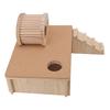 Wooden Hamster Ladder House Wear Resistant Hamster Platform with Hideout Climbing Ladder for Small Pets Chinchilla Rabbit