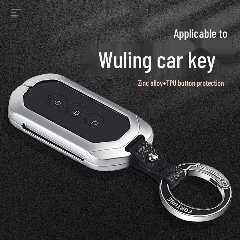 Wuling Capgemini Car Key Premium Metal Protective Case with Buckle