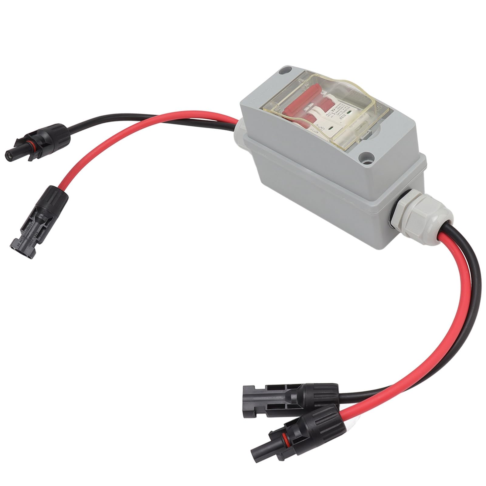 

Circuit Breaker MCB 2P DC 500V 32A Disconnect Switch with IP65 Waterproof Distribution Box for RV and Solar Power Systems Cable and PV Home, (Includes