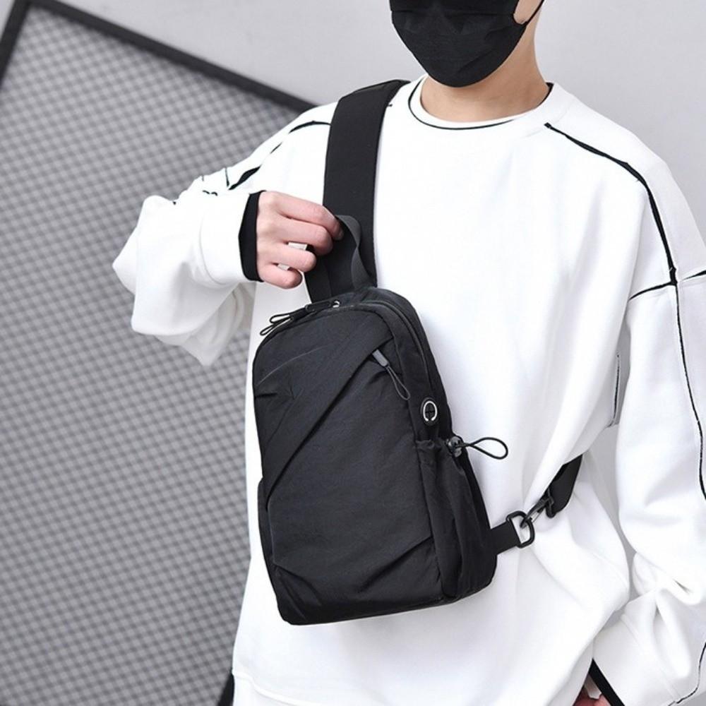 Cloth Phone Bag Solid Color Shoulder Bag Fashion Men Chest Bag Female