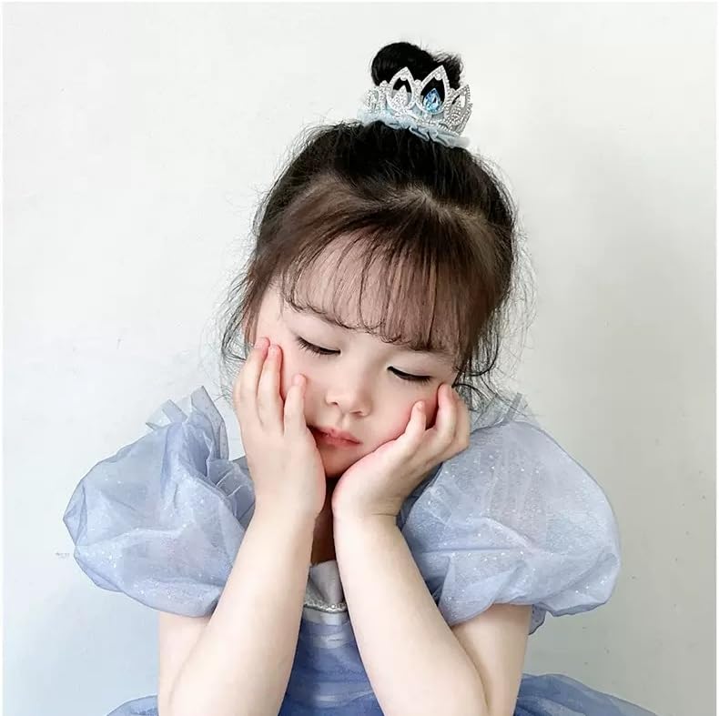 [YNOBUN] Mädchen Eiskrone Ball Haarreif, Prinzessinnen Haaraccessoire, Sanfter Haarclip - H