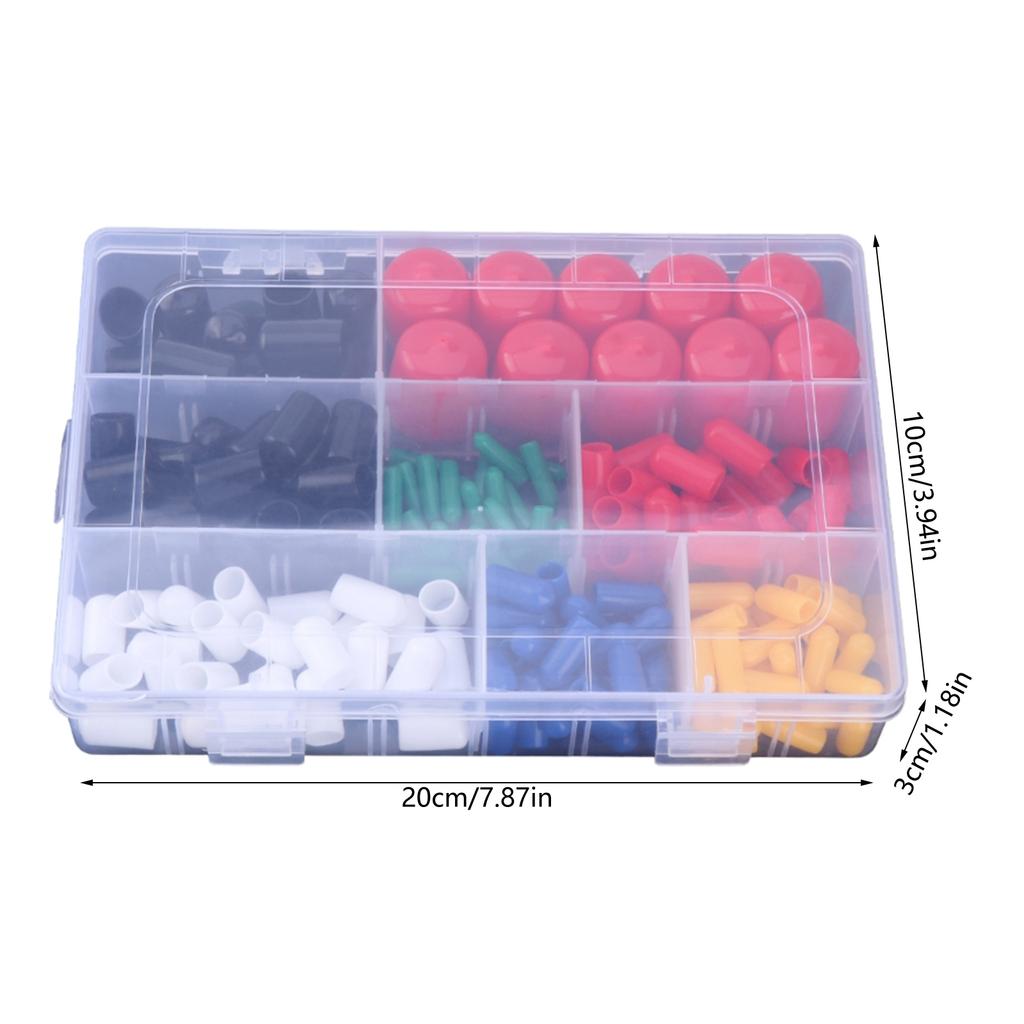 Upgraded Rubber End Caps with Storage Slip Resistant Bolt Protectors Rubber Bolt Caps Set for Screws & Round Tubes