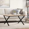 VidaXL Coffee Table X-Frame, Side Table, Sofa End Table, Living Room Furniture, 90x90x45 Cm Pine Wood 3282687