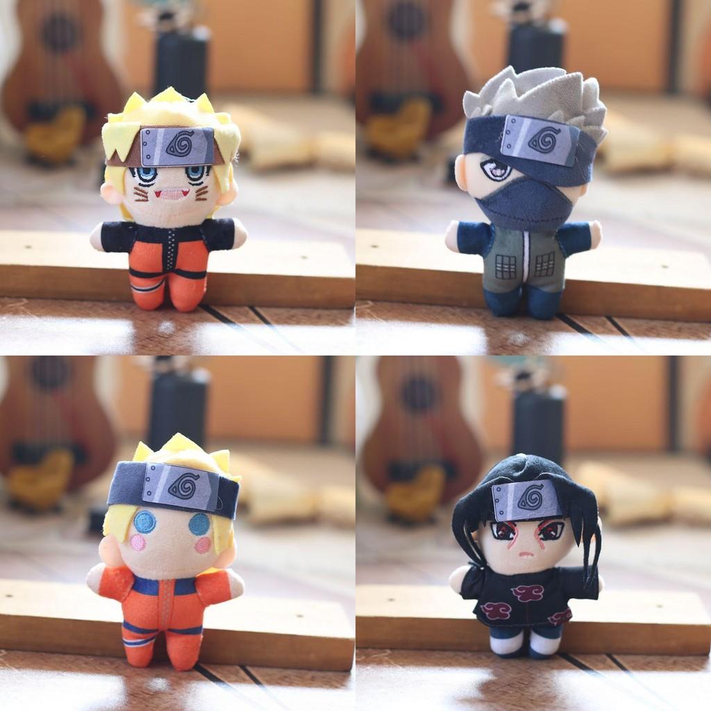 Plush Naruto Short Stuffed Doll Keychain Sasuke Kakashi Character For Fans Decor