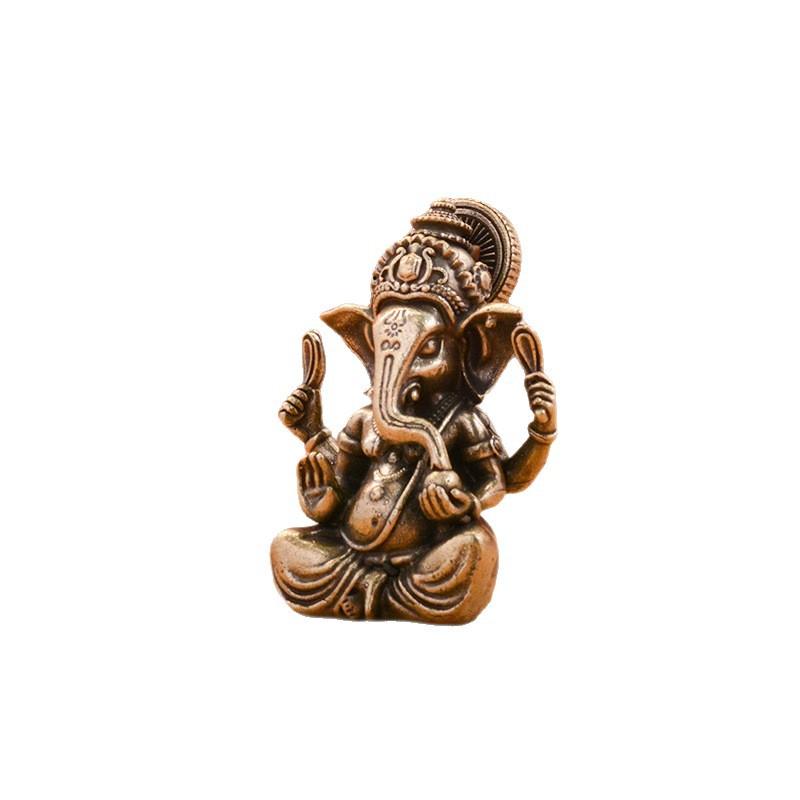 Vintage Brass Lord Ganesha Statue Buddha Ornaments Elephant Hindu God Sculpture Figurines Home Office Decoration Buddha Statues