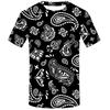 Modne T-shirty z grafikami bandana Letni trend Krótki rękaw Męskie T-shirty z nadrukami Codzienne Streetwear Luźne Fajne T-shirty Top