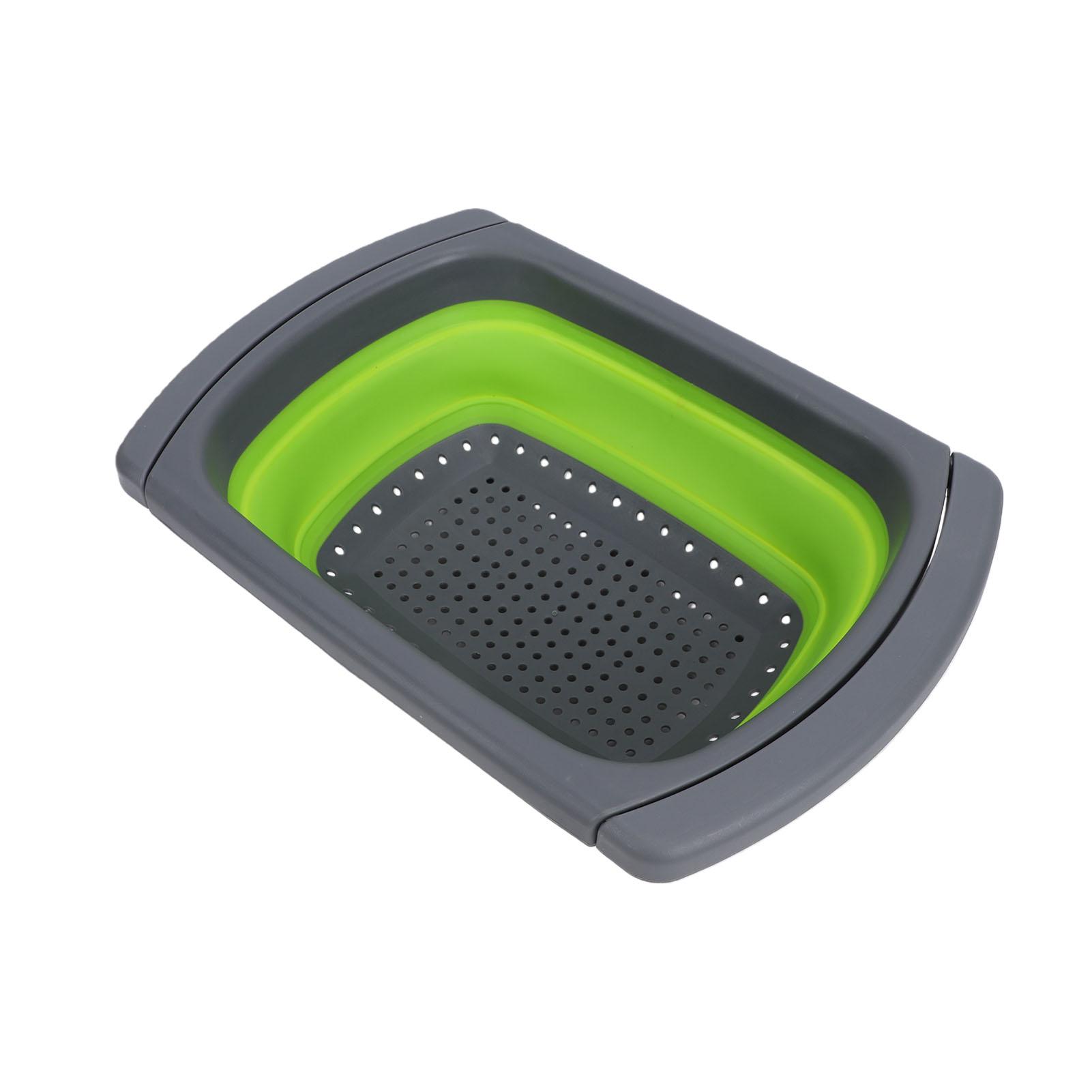 

Foldable Colander Strainer Over The Sink Vegetable Fruit Strainer Basket with Extendable Handles for Kitchen