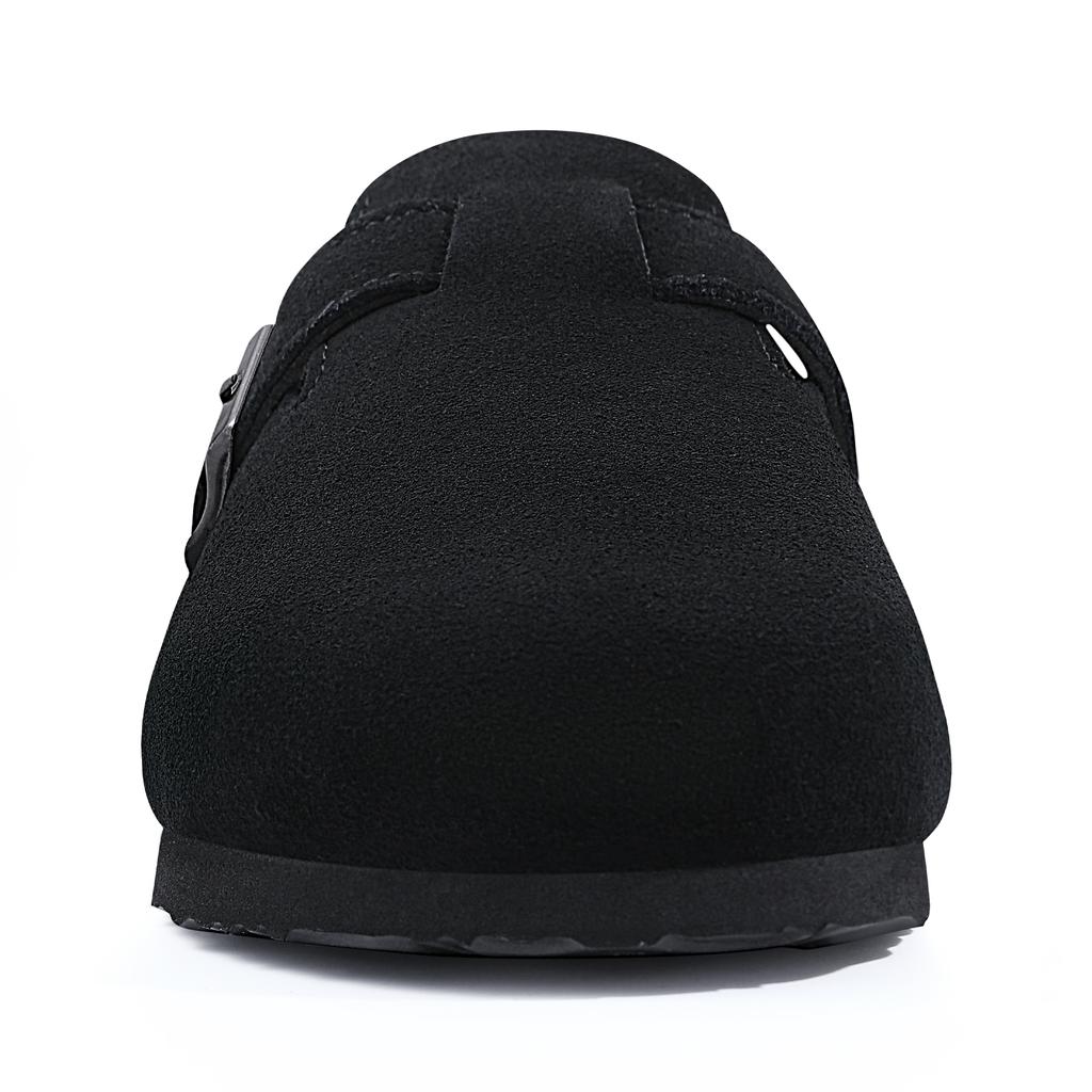 Fashion Smile Summer Women's Suede Soft Leather Hole Shoes For Women Classic Cork Non-Slip Slippers Waterproof Mules Home Sandals Women