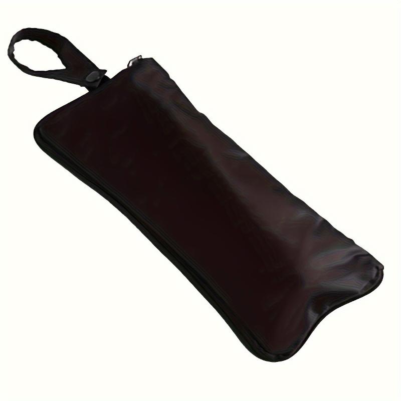 Microfiber Folding Umbrella Carry Bag Portable Black Umbrella Holder with Handle for Students Office Workers