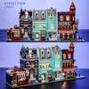 Non-Toxic European Street Scene Architecture Creative 3D Micro Building Blocks Coffee Shop Market Store Adult Kid Christmasgift