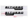 2Pcs 3D Biturbo 4matic Fender Badge Letter Emblem Sticker For Mercedes Benz C43 E43 GLC43 GLE43 Car Accessories AT1 b18