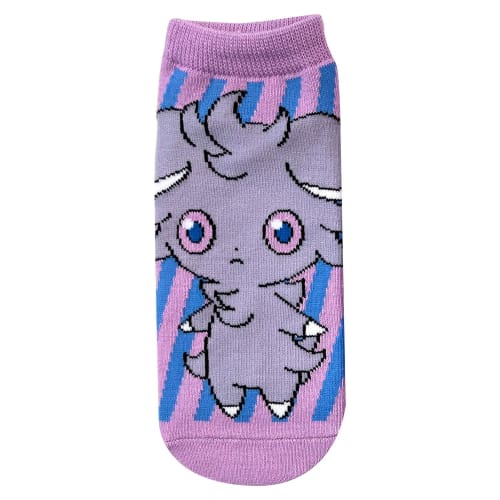 Small Planet Pok?mon Character Socks, Mewspur Stripe, Women's, Sizes 23-25cm