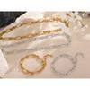 Yhpup Waterproof Stainless Steel Metal Handmade Neck Chain Necklace Bracelet for Women Statement Fashion Jewelry PVD Plated