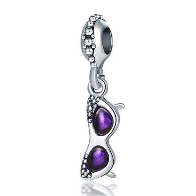 1Pcs Neue Lila Nette Gläser Lippenstift Anhänger Geeignet für Original Mode Armband Halskette Zubehör Frauen DIY Schmuck Machen