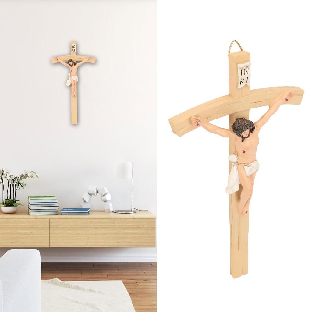Crucifix Wall  Jesus Christ Crucifix Handcrafted Exquisite Details Crucifix Wall  for Home Decoration Gift Collection
