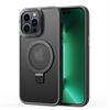 For iPhone 15 Pro Magnetic Phone Case TPU+PC Kickstand Matte Cover Compatible with MagSafe