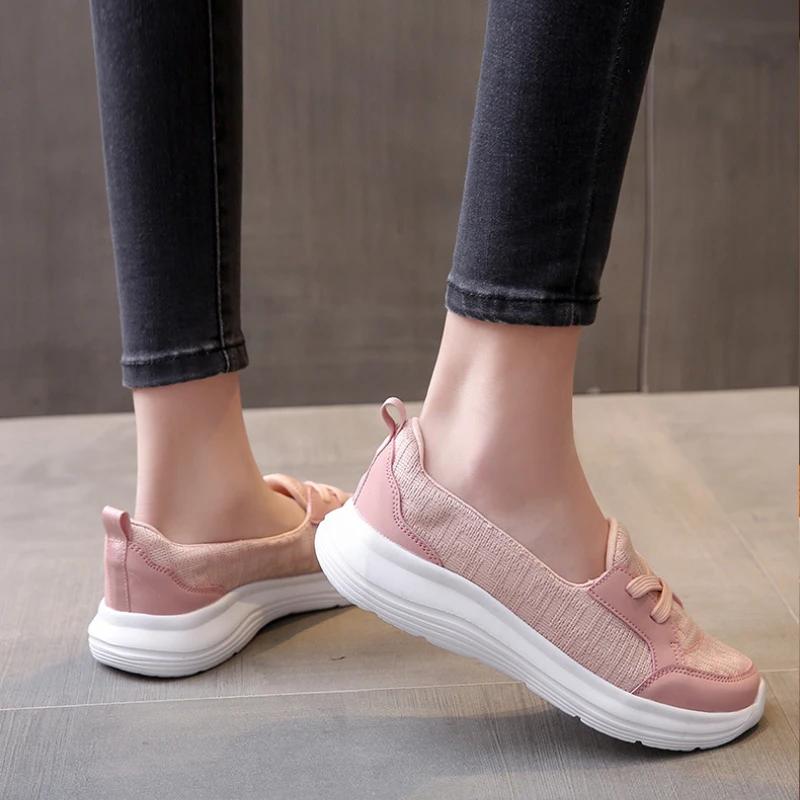 Fashion Shallow Mouth Versatile Women's Shoes 2024 Autumn New Low Top Flat Bottom Walking Casual Vulcanized Women's Shoes Zapatos Mujer