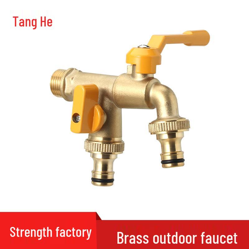 All-Copper Kitchen & Garden Faucet: Household Washing Machine & Outdoor Brass Water Tap