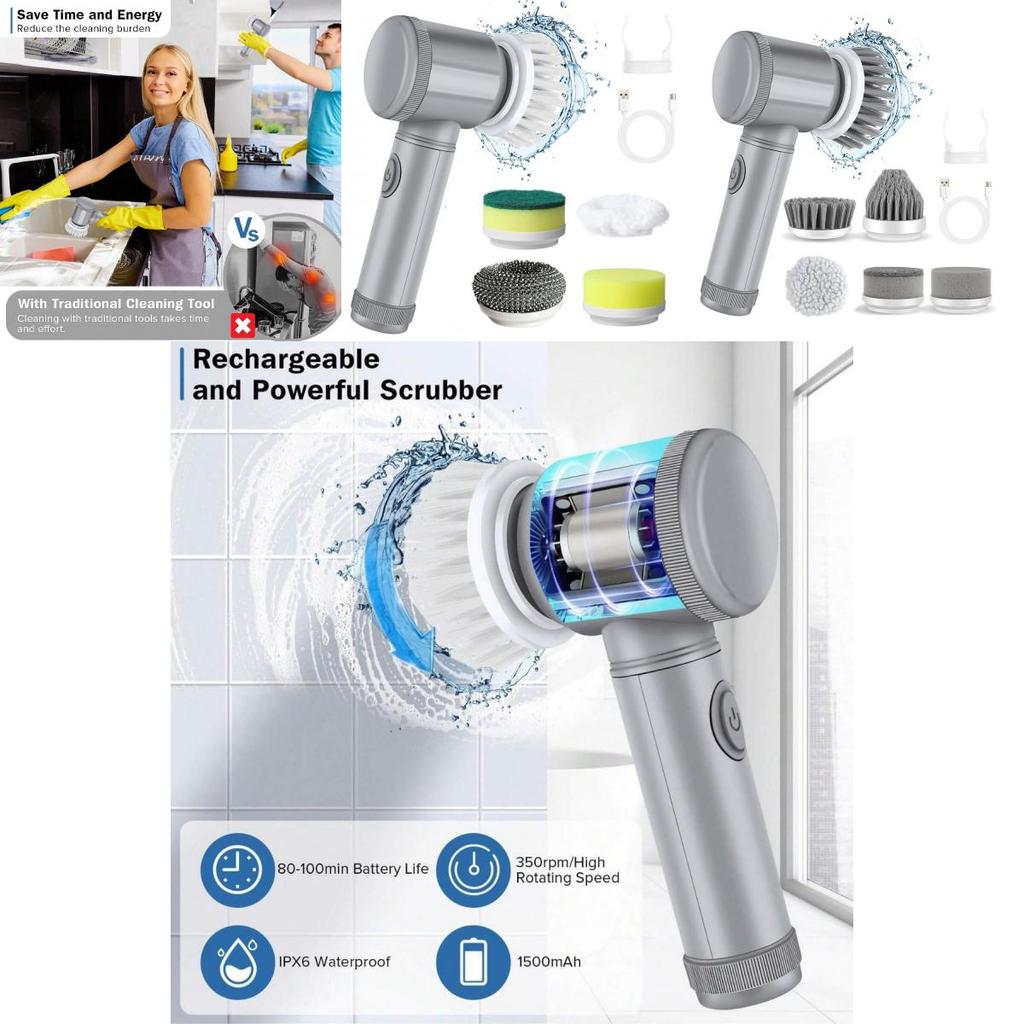 Home Multifunctional Wireless Handheld Electric Cleaning Brush For Bathroom And Tile Cleaning Tool