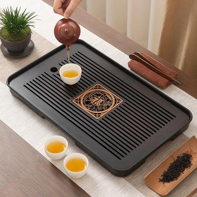 Mehrzweck Bambus Tee Tablett mit Ablauf Wasseraufbewahrung Gongfu Tee Set Tisch Zuhause