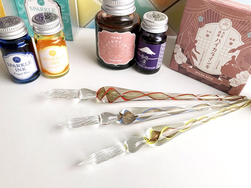 Teranishi Chemical Industry Glass Pen Spiral Yellow GLAS-YE