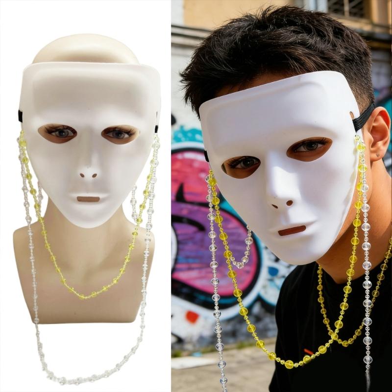 Dance Mask For Men And Women Lightweight Plastic Face Mask Comfortable Wear For Parties Performances Role Play