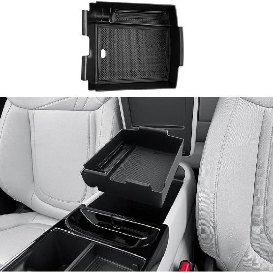 ECOZEN Double-Layer Center Console Organizer For 2025-2026 Hyundai Tucson(Limited)/2025-2026 Tucson Hybrid/Tucson Plug-In Hybrid Armrest Organizer -