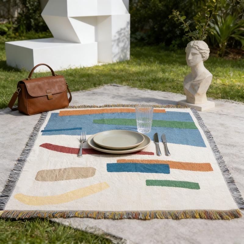 Soft Thick Jacquard Tapestry Blanket for Office Nap or Outdoor Camping A Thoughtful High End Gift Choice