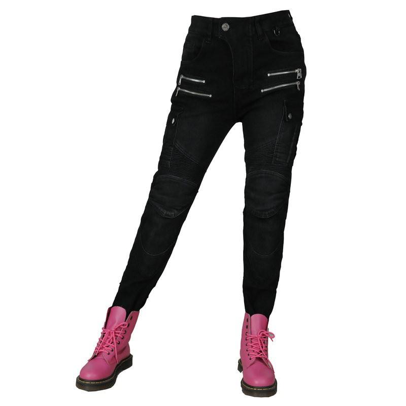 Womens Winter Motorcycle Riding Pants With Silicone Padding Warm Cotton Blend Protective Gear Biker