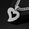 Factory New 13MM Miami Cuban Chain Irregular Love Heart Pendant Necklaces ,Hip-Hop Style Couple For Daily Wear By Men And Women