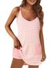 Women's Tennis Dress Athletic Mini Romper with Built In Shorts Summer Vacation Outfit