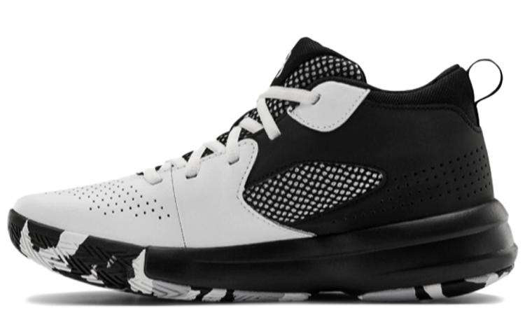 Under Armour Lockdown 5 Cushioning Breathable Mid top Children s Basketball Shoes Teenagers 3023533-100 37.5