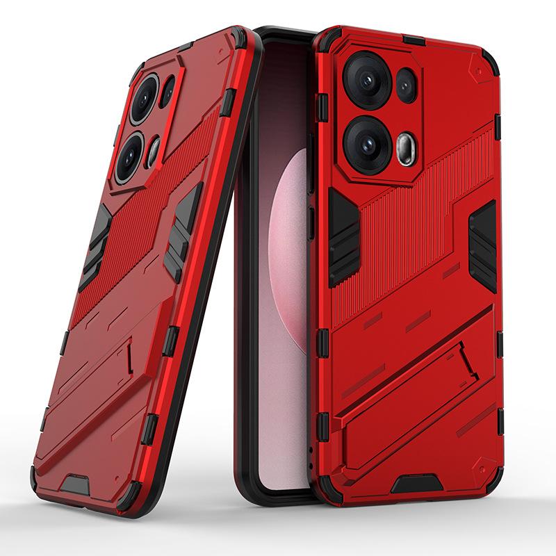 Applicable to OPPO Reno13Pro punk mobile phone case Reno12Pro bracket Reno11 anti-drop protective case