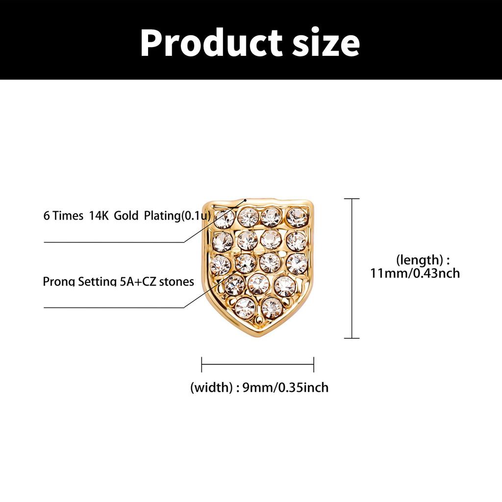 Stylish Single Tooth Accessory with Zircon Detailing Sparkling Tooth Cover Suitable for Parties and Music Festivals