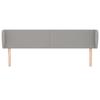 VidaXL Headboard with Ears Light Grey 203x23x78-88 Cm Fabric3116886
