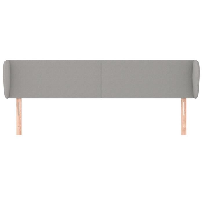 VidaXL Headboard with Ears Light Grey 203x23x78-88 Cm Fabric3116886