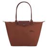 Le Pliage Green Canvas With Leather Dumpling Bag Handbag, Shoulder Bag Large Women's Brown 1899919504