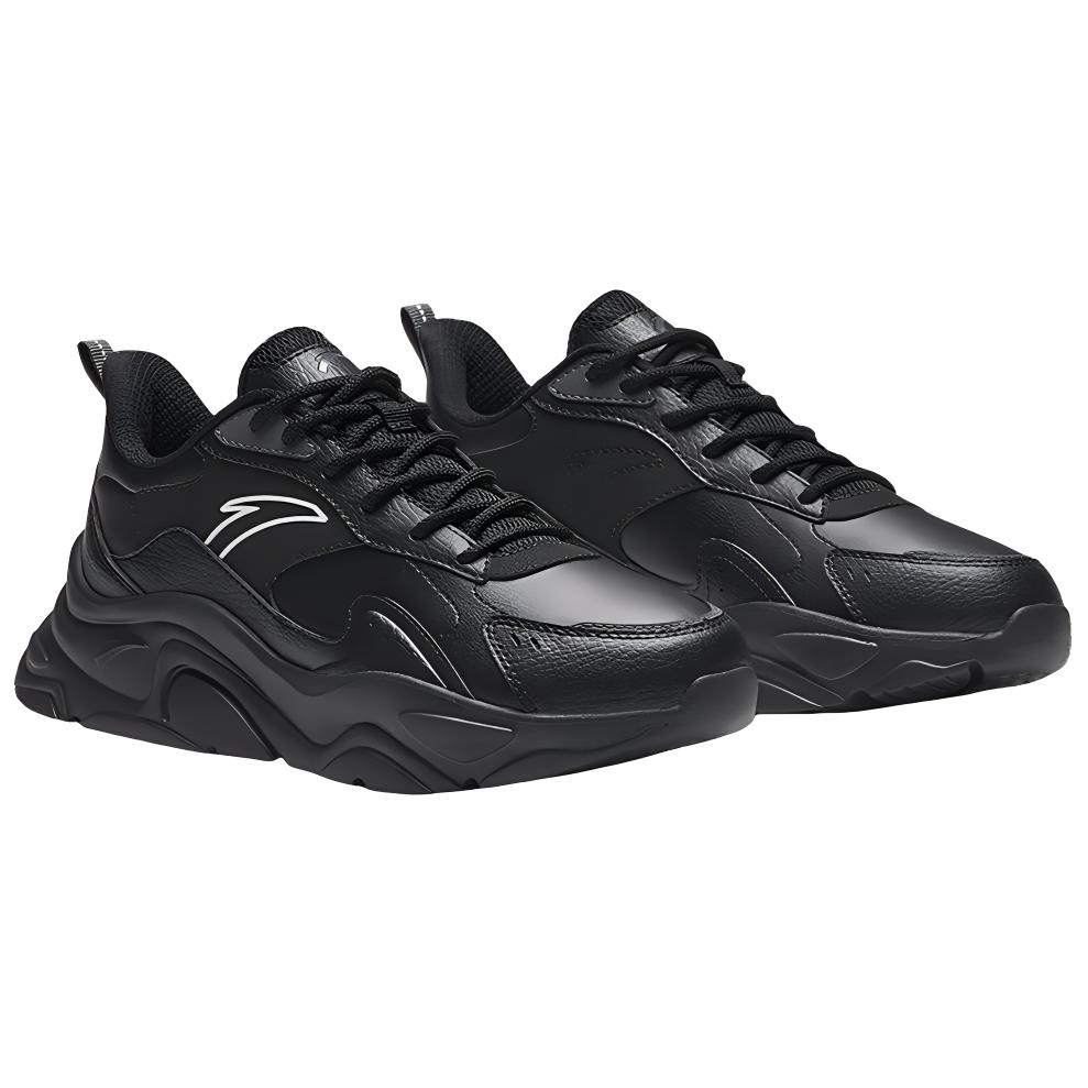 Anta Little Millennium Simple Comfortable Non-Slip Wear-Resistant Low-Top Casual Shoes Women Sneaker Black 922448811-6